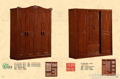 供應 四門推拉衣柜 橡木衣柜 實木衣柜 優質進口橡木衣柜