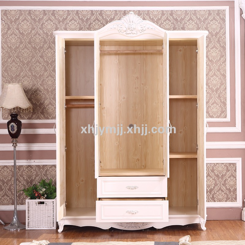 優雅法式風情 香河實木四門歐式衣柜，打造理想臥室空間